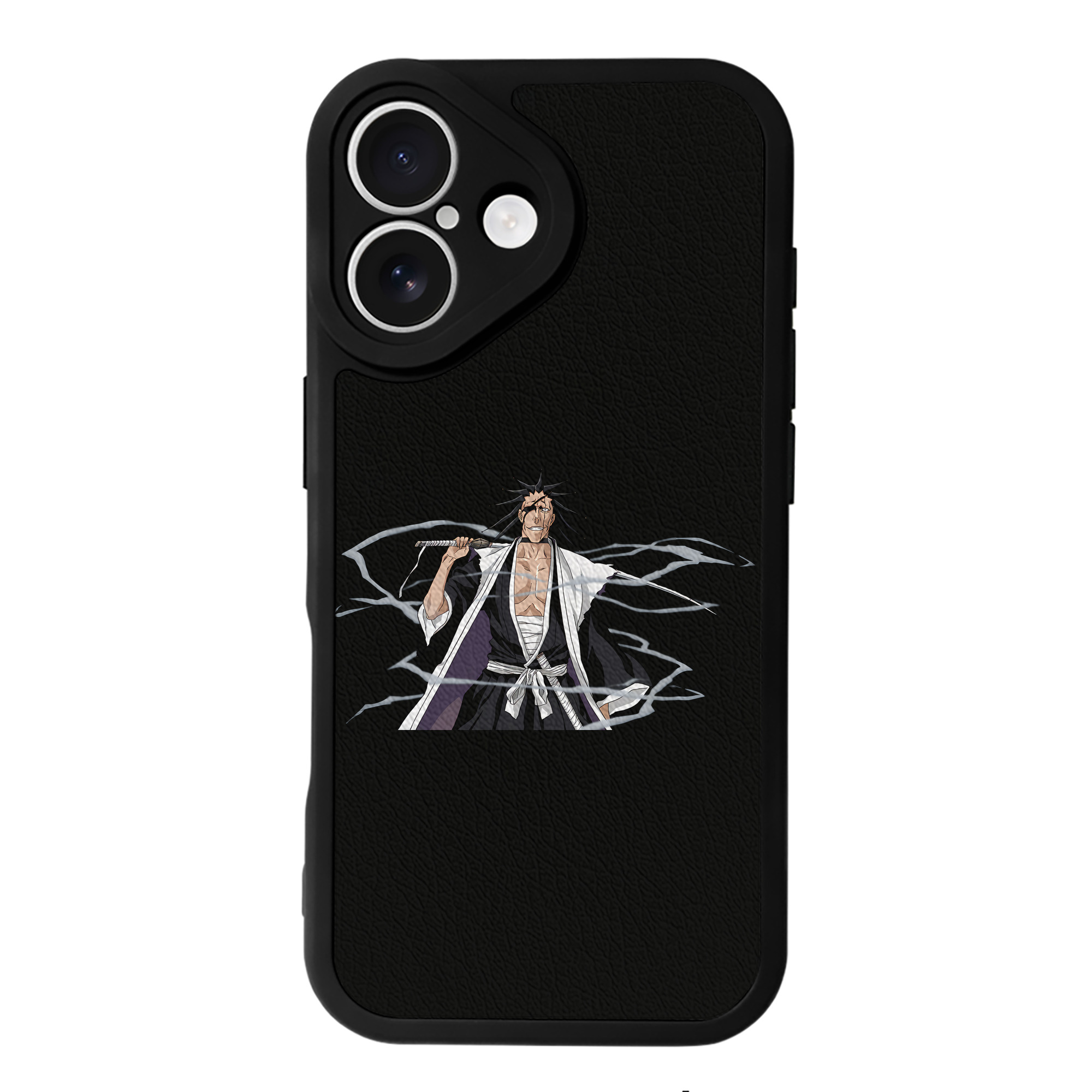 （画像用） ブリーチ ざらき けんぱち BLEACH Zaraki Kenpachi 【iPhone 16シリーズ対応】シリコンスマホケース（レザー調） 材質：シリコン